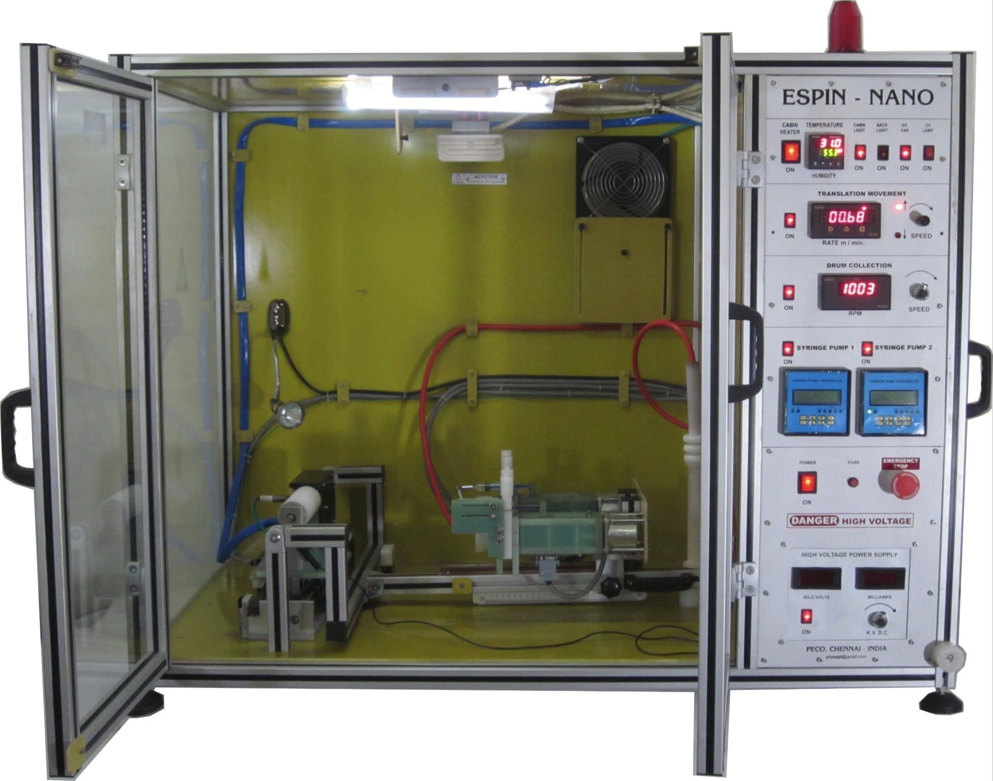 Electrospinning unit