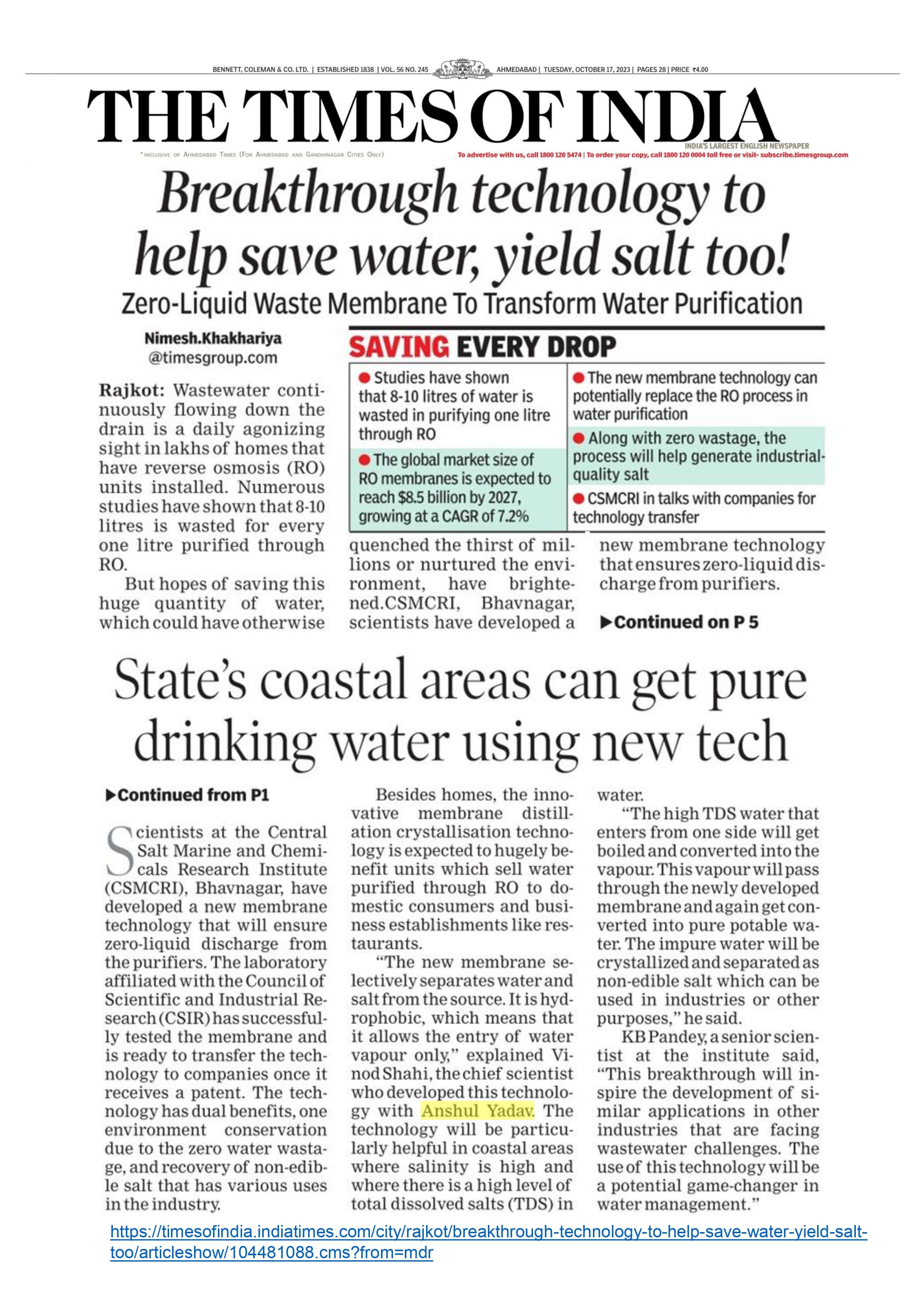 WTM Group Featured in The Times of India